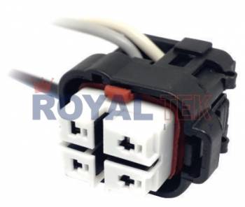 FICHA DE CONEXION ROYALTEK FICHA DE CONEXION ROYALTEK 4 (CUATRO) VIAS BOMBA COMBUSTIBLE HONDA CITY FIT HRV CRV - VENTA EN PAQUETES DE 5 UNIDADES ---